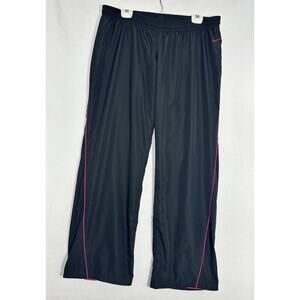 RARE Nike Pants Gray Pink Windbreaker Track Athletic Vtg Joggers Womens XL EUC